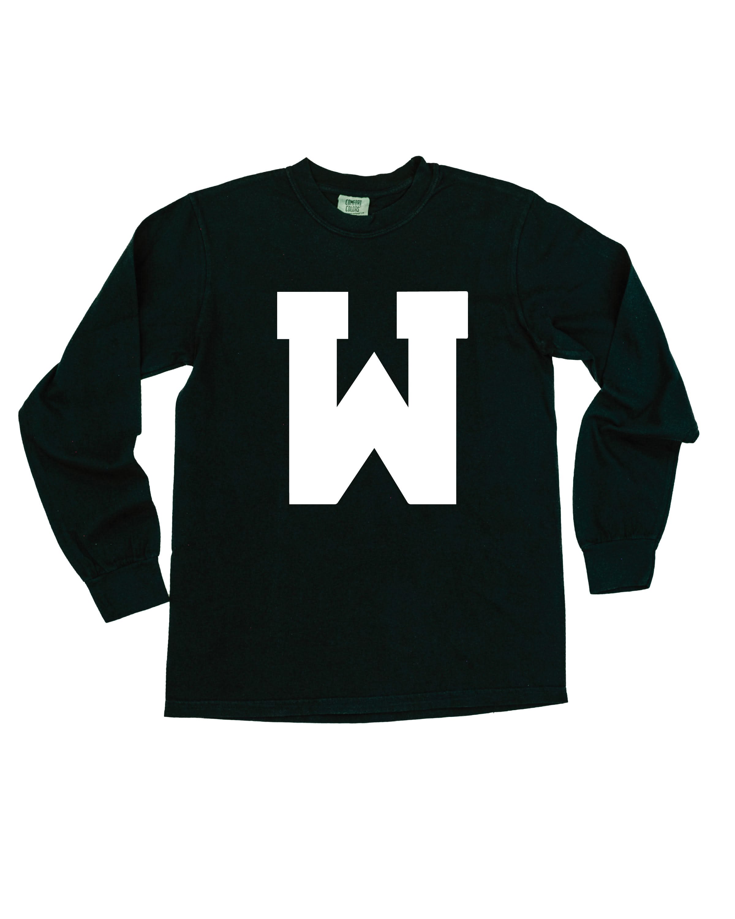 Varsity Initials - LONG SLEEVE Comfort Colors Tee Little Mama Shirt Shop