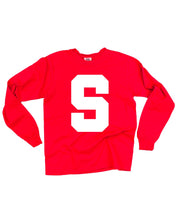 Varsity Initials - LONG SLEEVE Comfort Colors Tee Little Mama Shirt Shop