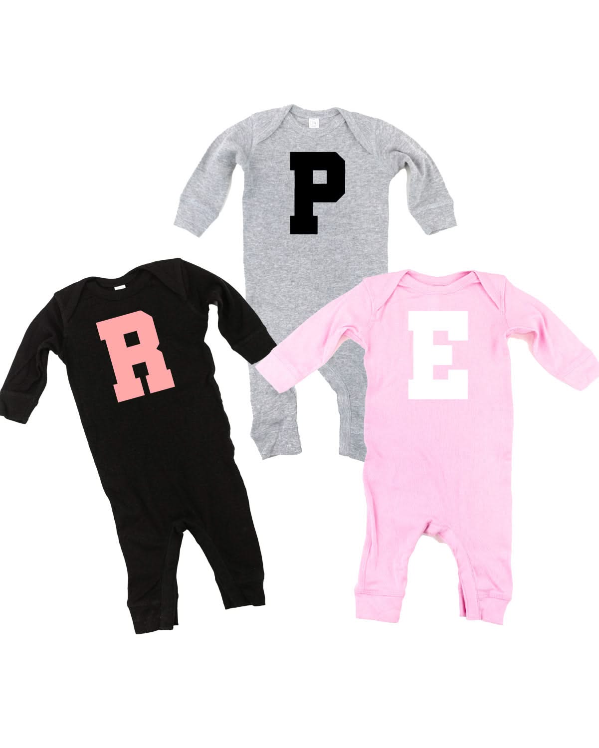 Varsity Initials - Baby Sleeper Little Mama Shirt Shop