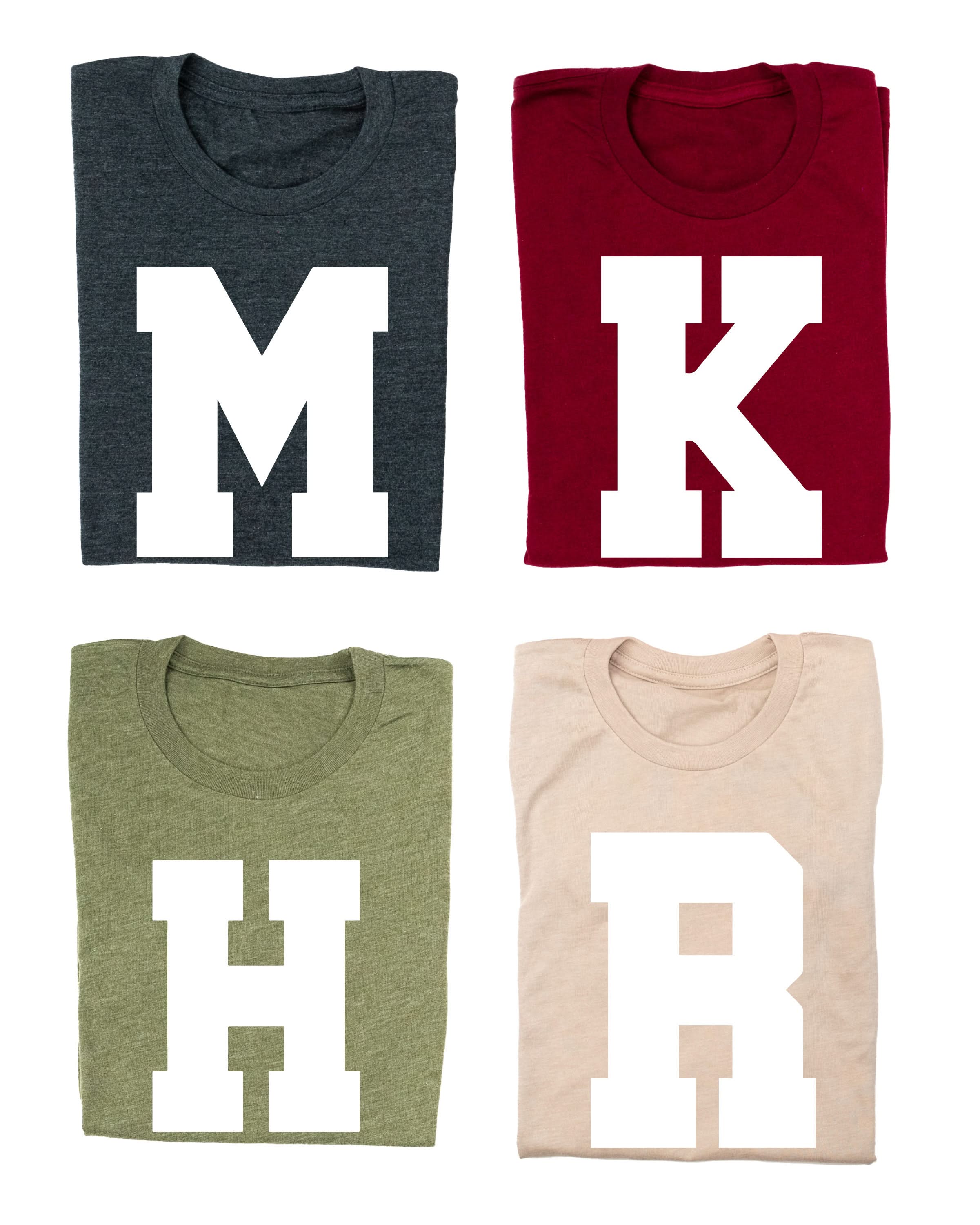 Varsity Initials - Unisex Tee Little Mama Shirt Shop