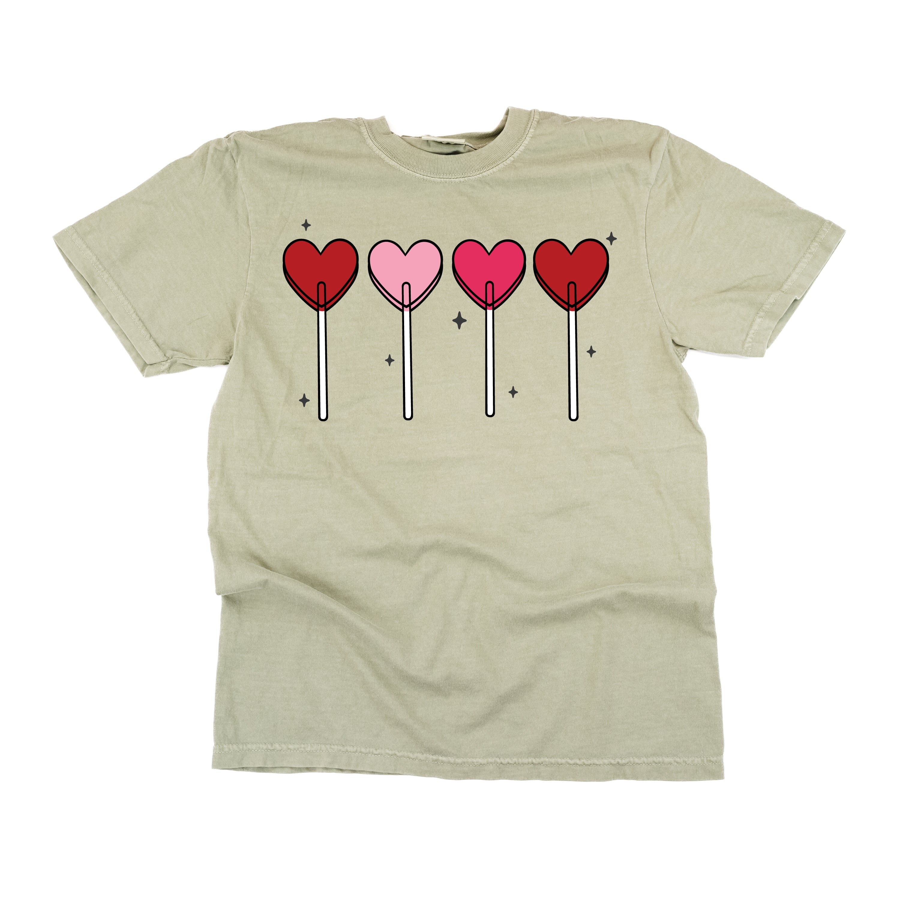 Classic Heart Lollipops - Comfort Colors Tee Little Mama Shirt Shop