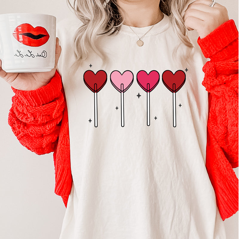 Classic Heart Lollipops - Comfort Colors Tee