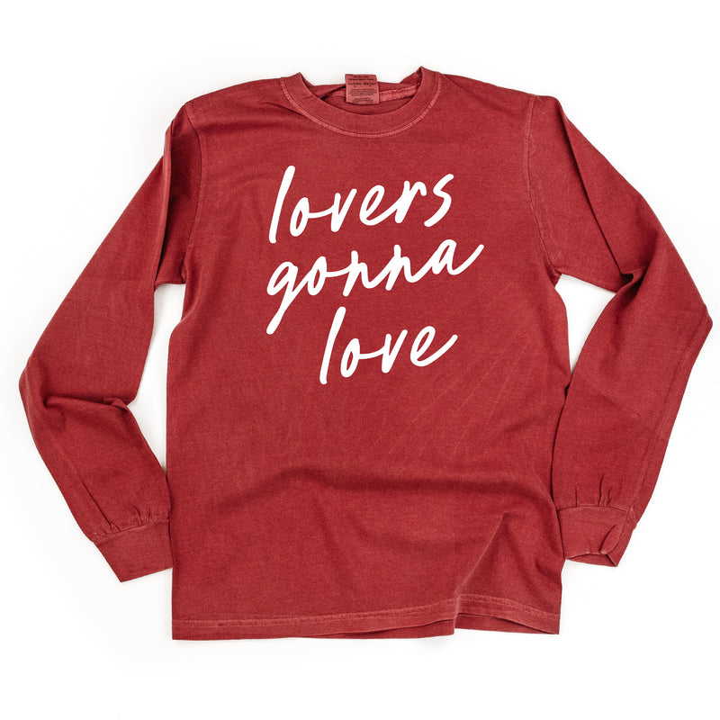 Lovers Gonna Love - Cursive - LONG SLEEVE Comfort Colors Tee