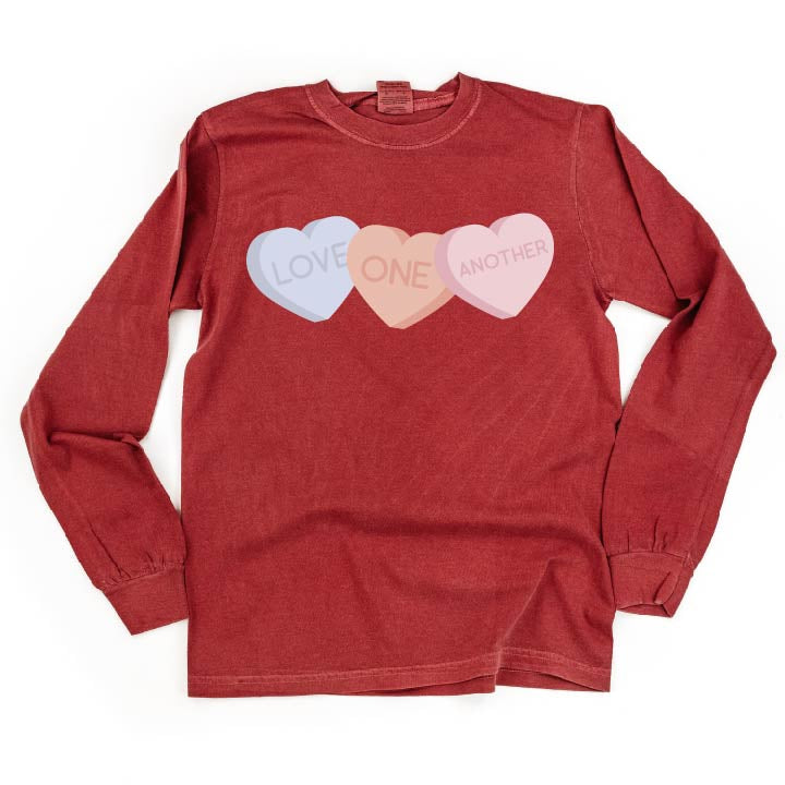 Love One Another - Conversation Hearts - LONG SLEEVE Comfort Colors Tee