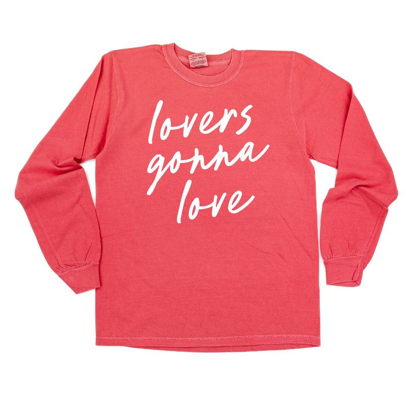 Lovers Gonna Love - Cursive - LONG SLEEVE Comfort Colors Tee