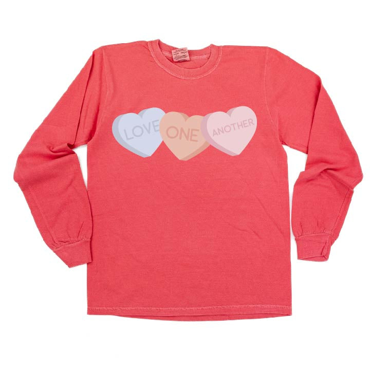 Love One Another - Conversation Hearts - LONG SLEEVE Comfort Colors Tee