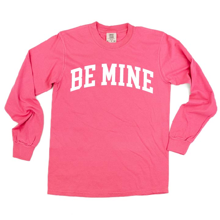 Arched Be Mine - Varsity - Long Sleeve Comfort Colors Tee Little Mama Shirt Shop