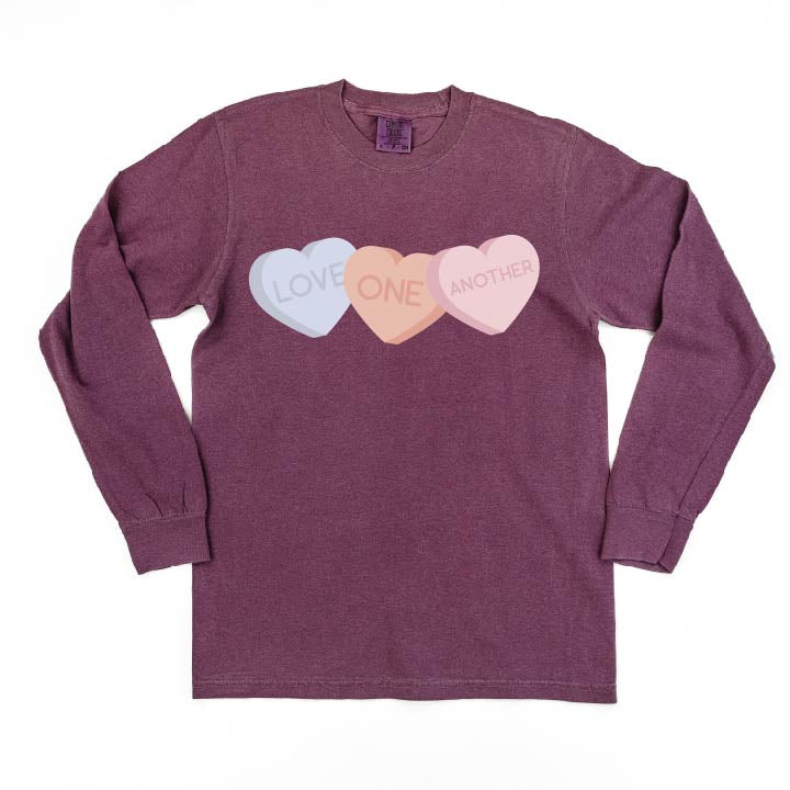 Love One Another - Conversation Hearts - LONG SLEEVE Comfort Colors Tee