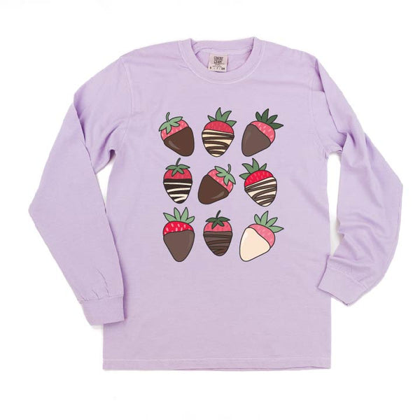 Chocolate Covered Strawberries - LONG SLEEVE Comfort Colors Tee