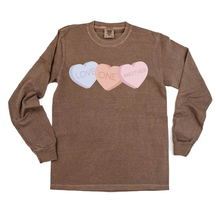 Love One Another - Conversation Hearts - LONG SLEEVE Comfort Colors Tee