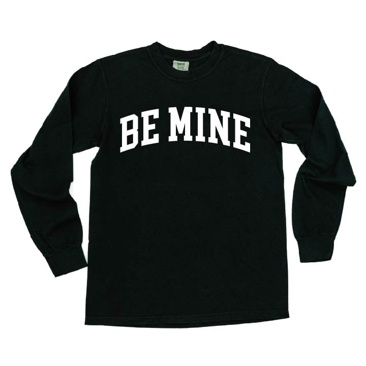 Arched Be Mine - Varsity - Long Sleeve Comfort Colors Tee Little Mama Shirt Shop