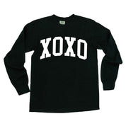 Arched XOXO - Varsity - Long Sleeve Comfort Colors Tee Little Mama Shirt Shop