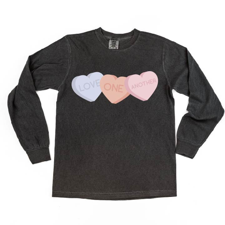 Love One Another - Conversation Hearts - LONG SLEEVE Comfort Colors Tee