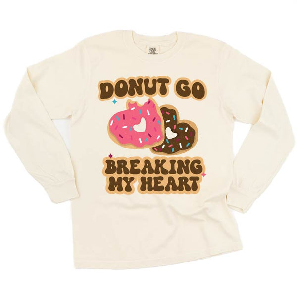 Donut Go Breaking My Heart - LONG SLEEVE Comfort Colors Tee