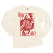 Queen Of Hearts - LONG SLEEVE Comfort Colors Tee Little Mama Shirt Shop