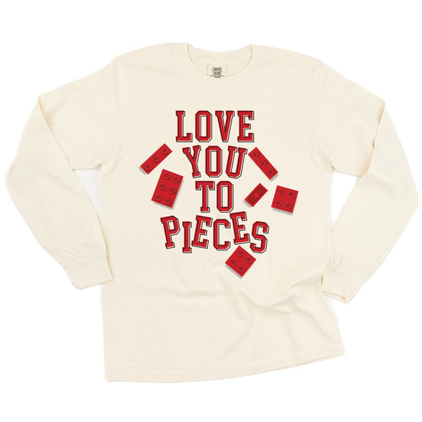 Love You To Pieces - Legos - LONG SLEEVE Comfort Colors Tee