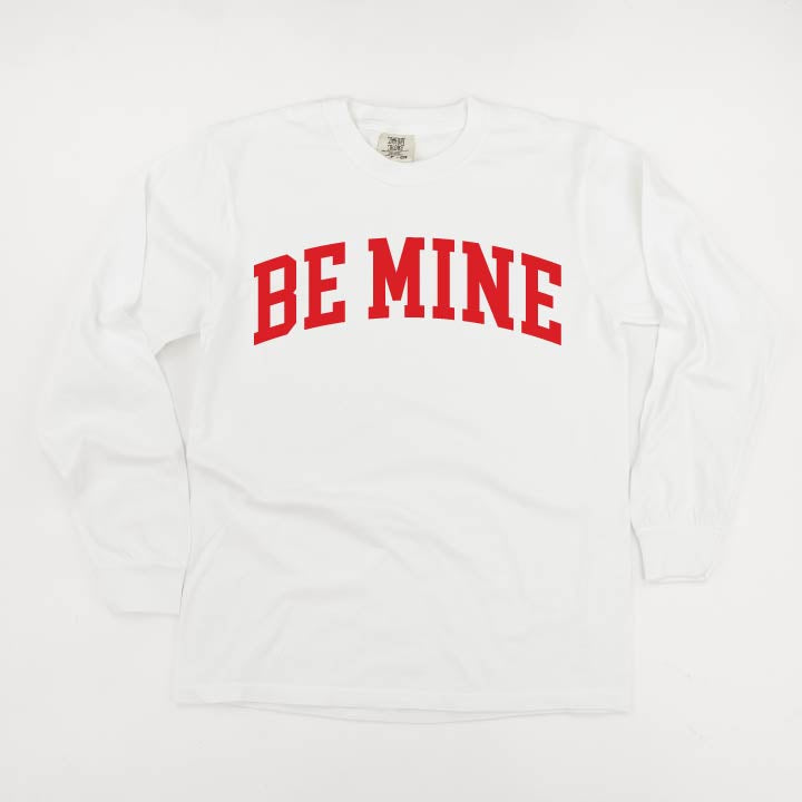 Arched Be Mine - Varsity - Long Sleeve Comfort Colors Tee Little Mama Shirt Shop