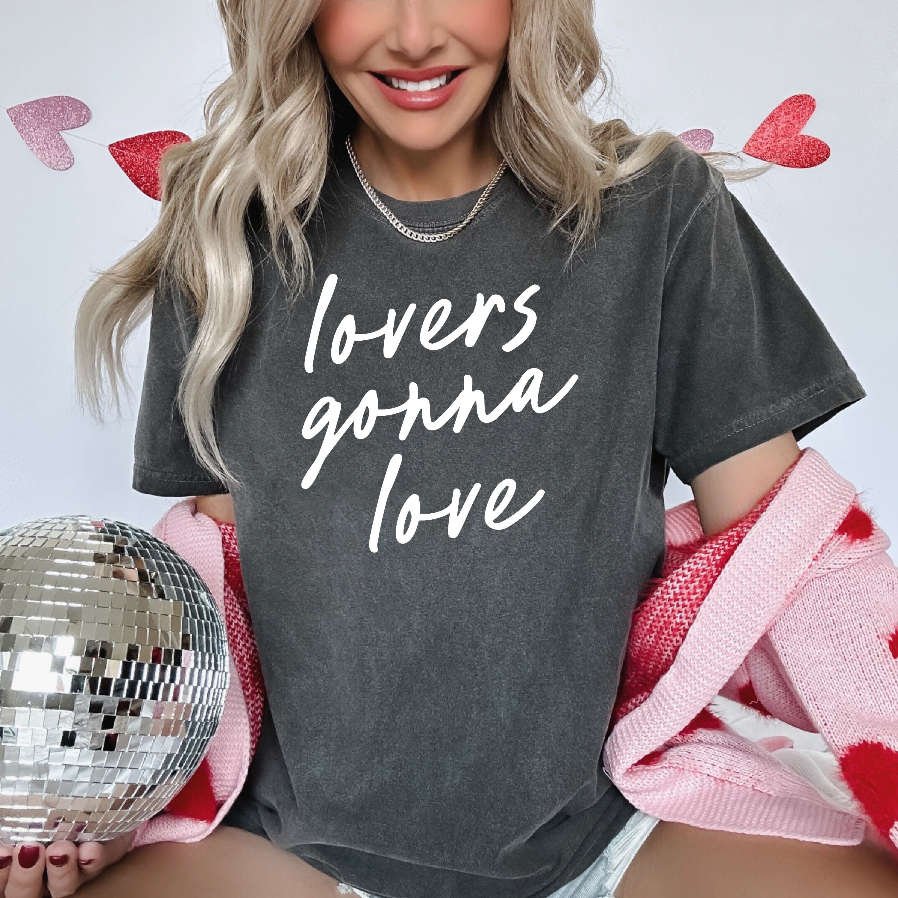 Lovers Gonna Love - Cursive - Comfort Colors Tee Little Mama Shirt Shop