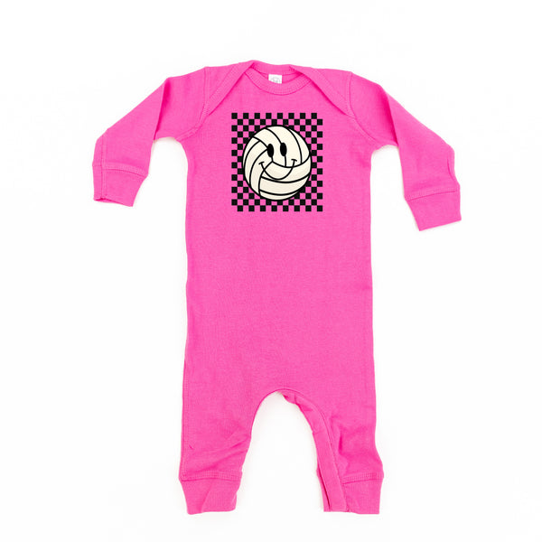 Checkers Smiley - Volleyball - One Piece Baby Sleeper