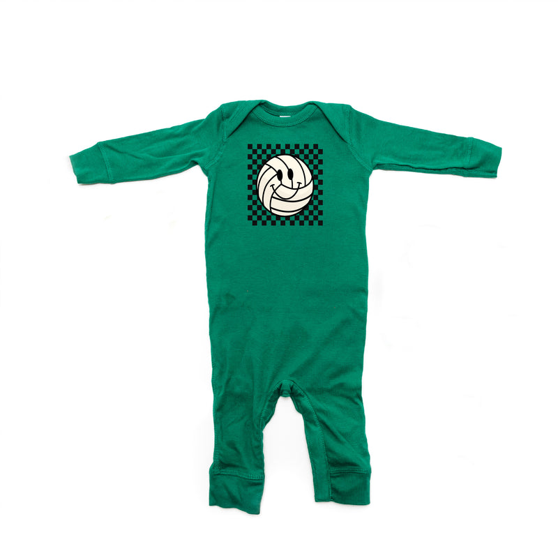 Checkers Smiley - Volleyball - One Piece Baby Sleeper