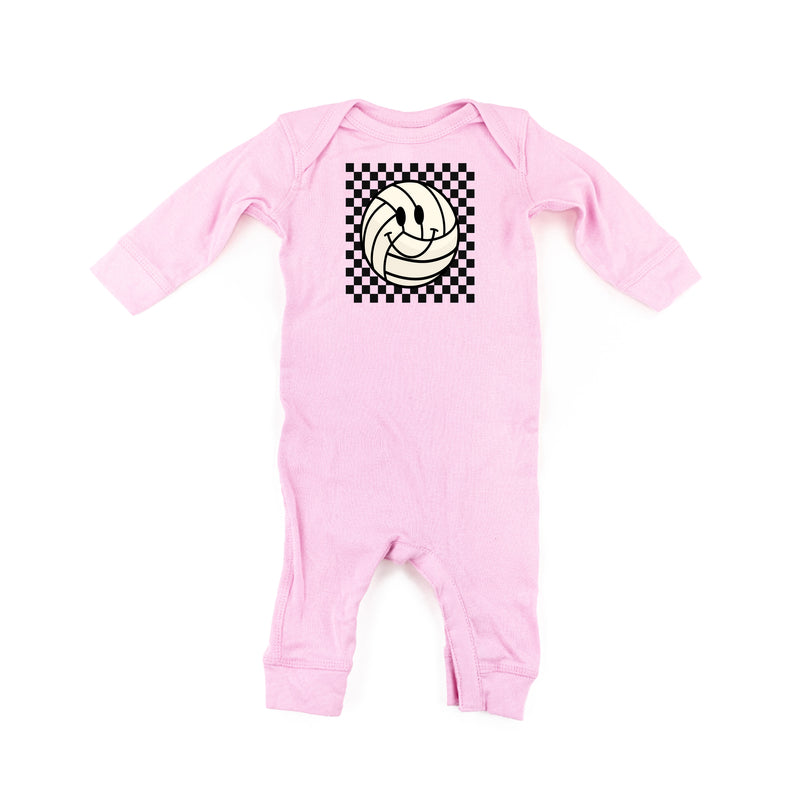 Checkers Smiley - Volleyball - One Piece Baby Sleeper