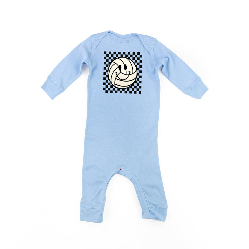 Checkers Smiley - Volleyball - One Piece Baby Sleeper