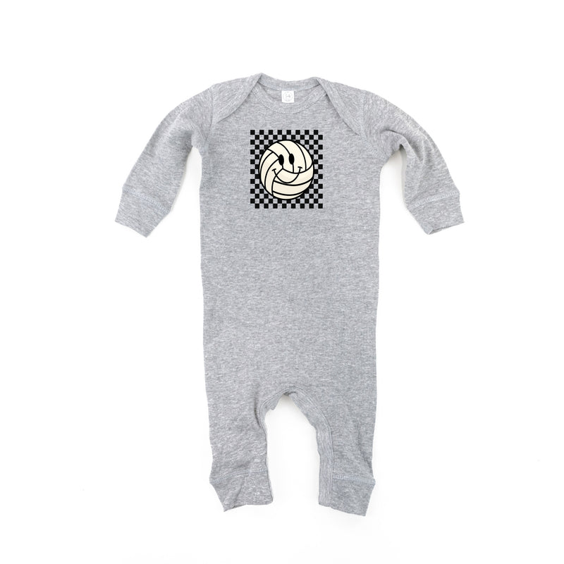 Checkers Smiley - Volleyball - One Piece Baby Sleeper