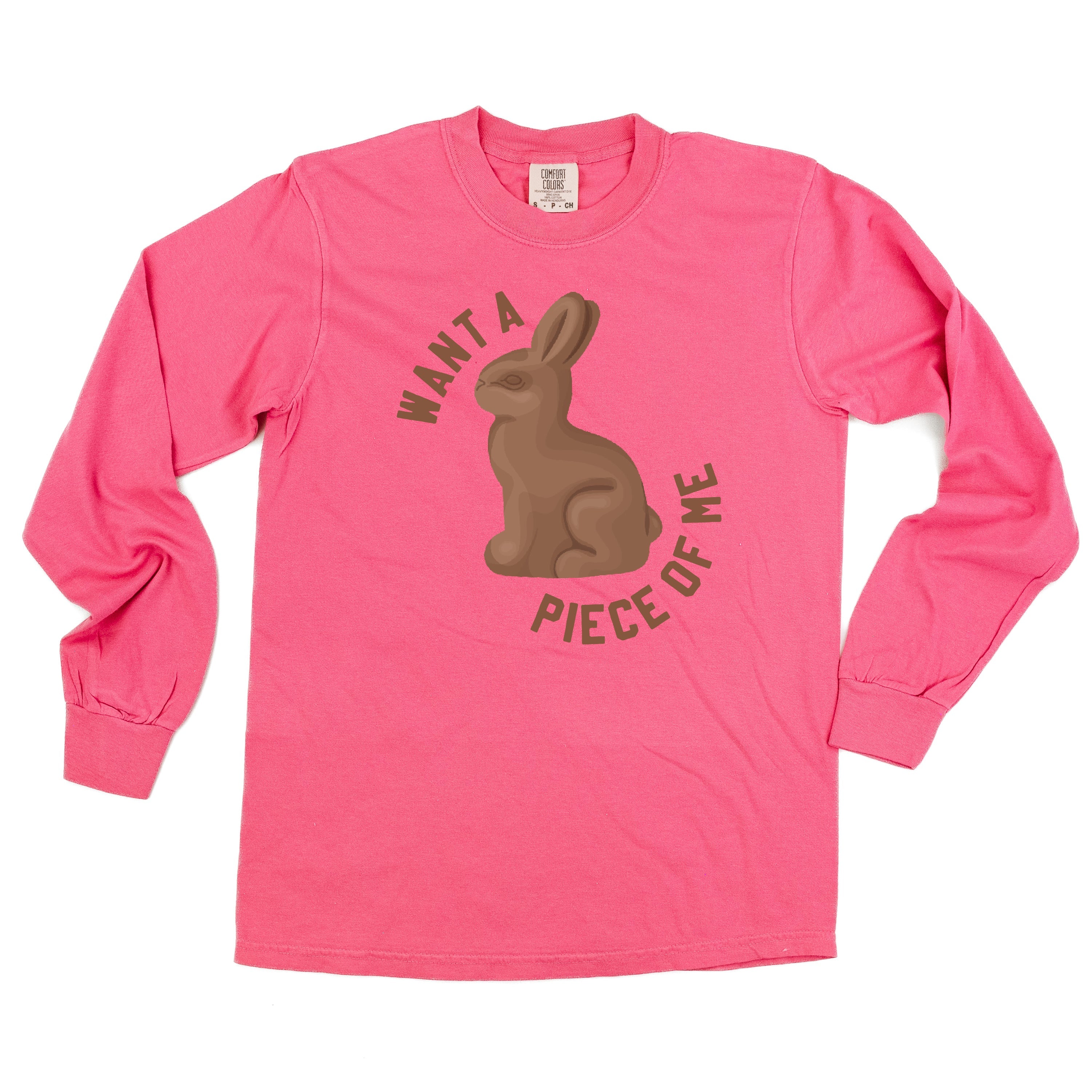 Want A Piece Of Me - LONG SLEEVE Comfort Colors Tee Little Mama Shirt Shop