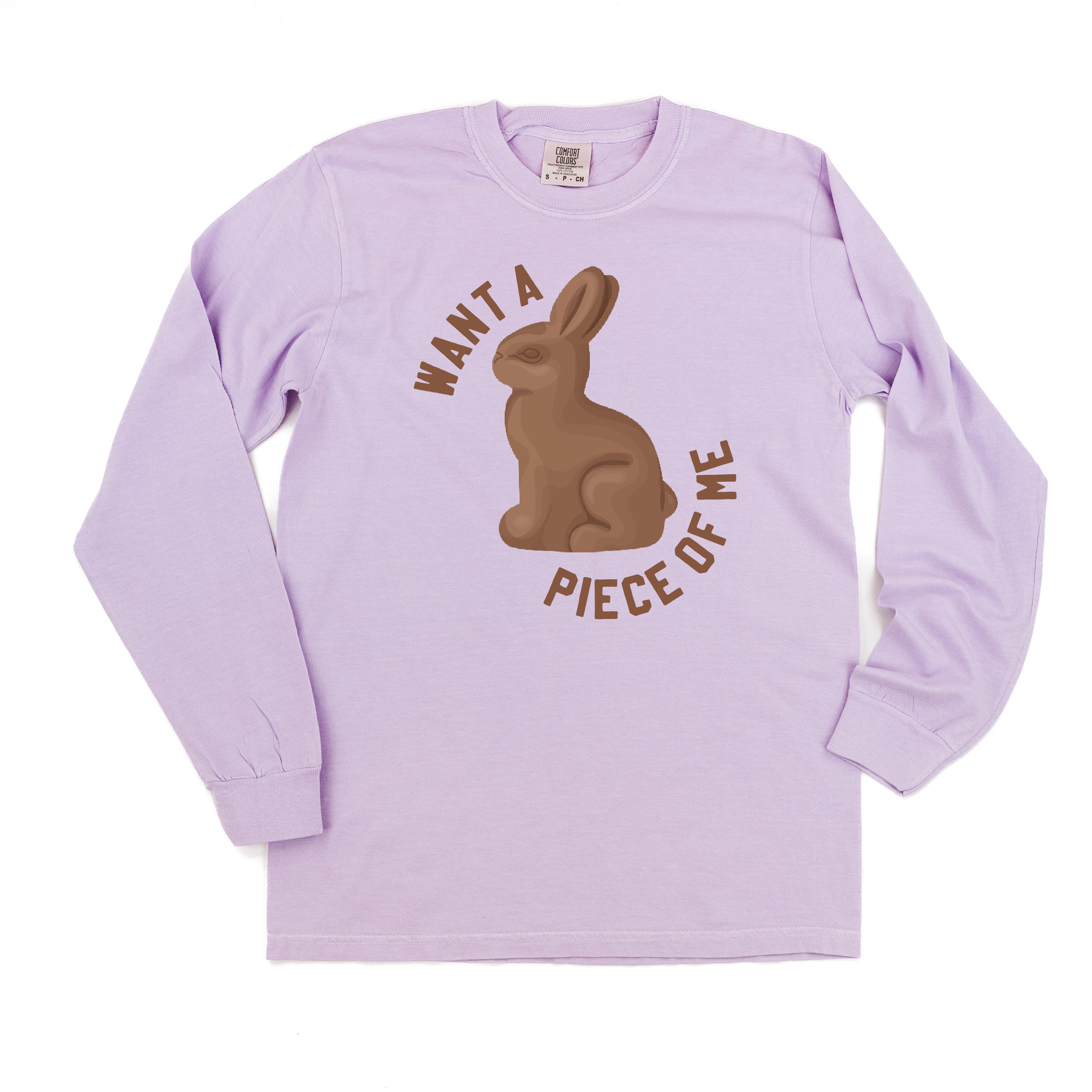 Want A Piece Of Me - LONG SLEEVE Comfort Colors Tee Little Mama Shirt Shop