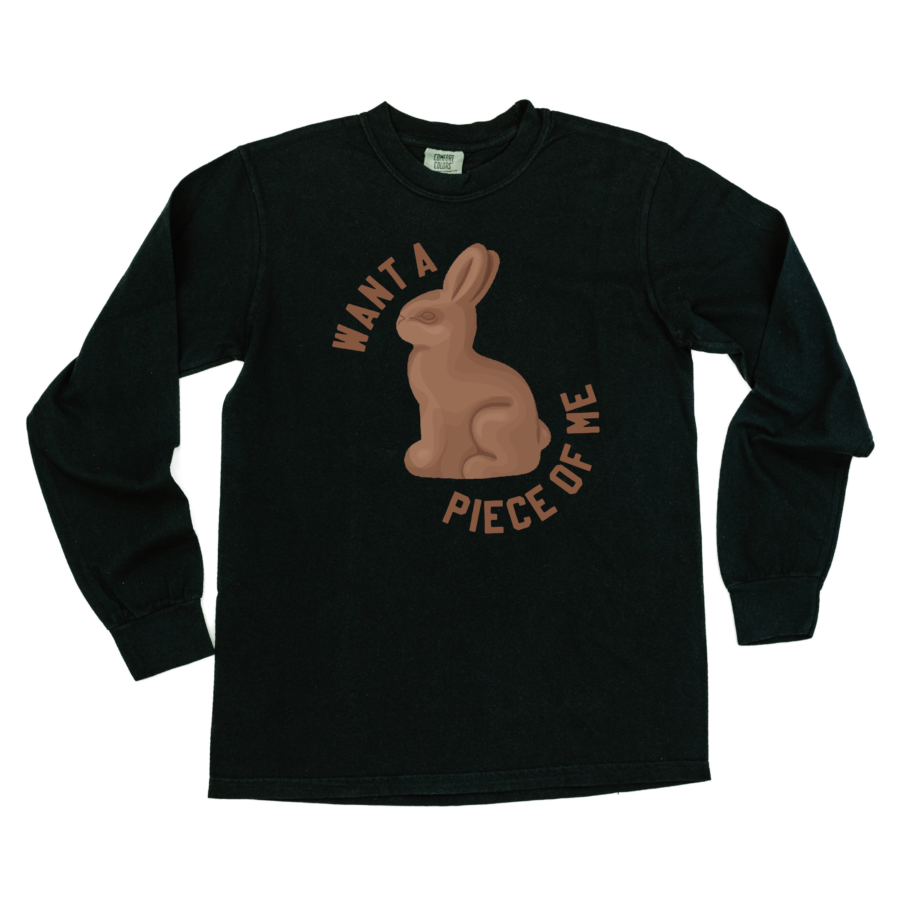 Want A Piece Of Me - LONG SLEEVE Comfort Colors Tee Little Mama Shirt Shop