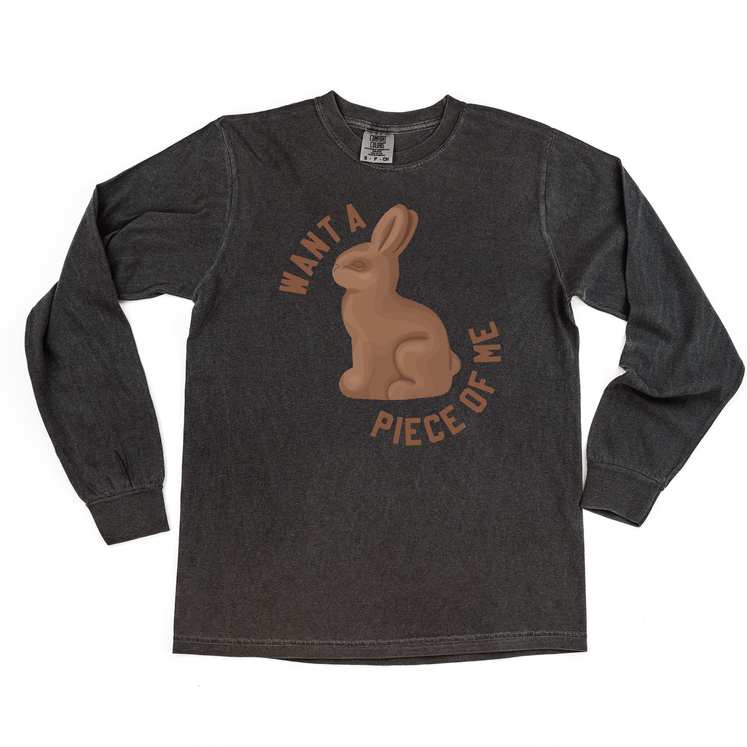 Want A Piece Of Me - LONG SLEEVE Comfort Colors Tee Little Mama Shirt Shop