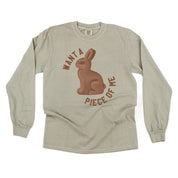 Want A Piece Of Me - LONG SLEEVE Comfort Colors Tee Little Mama Shirt Shop