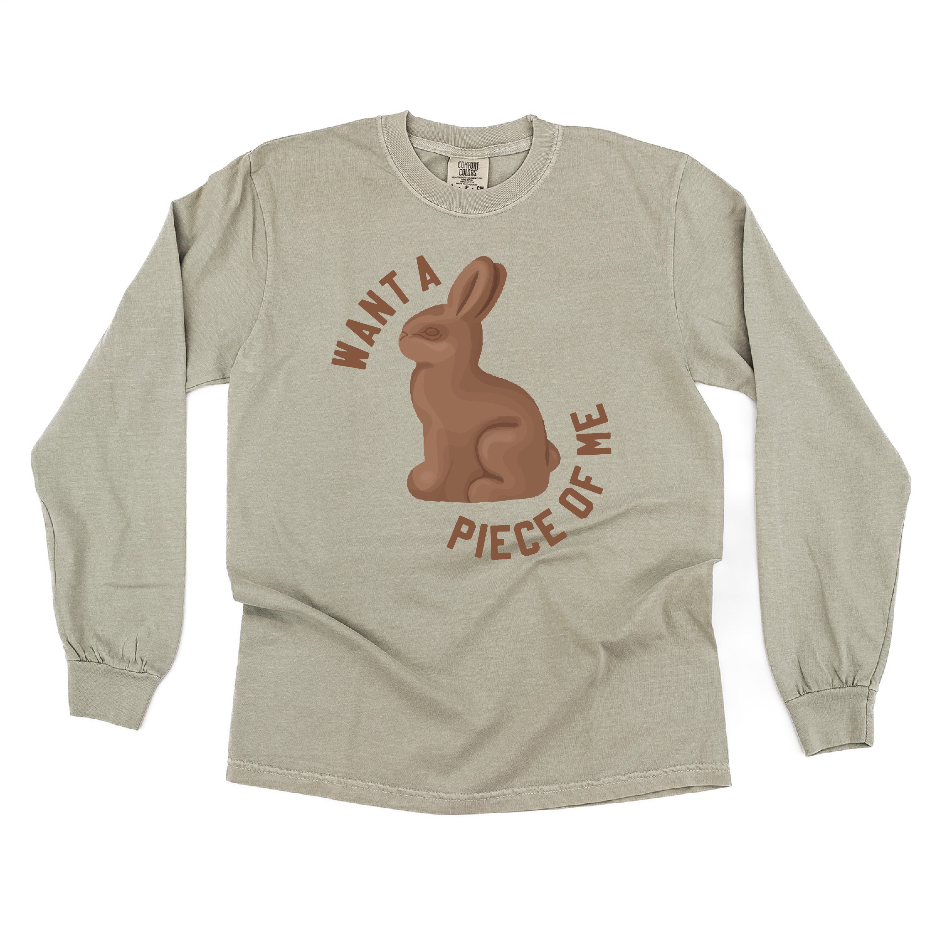 Want A Piece Of Me - LONG SLEEVE Comfort Colors Tee Little Mama Shirt Shop