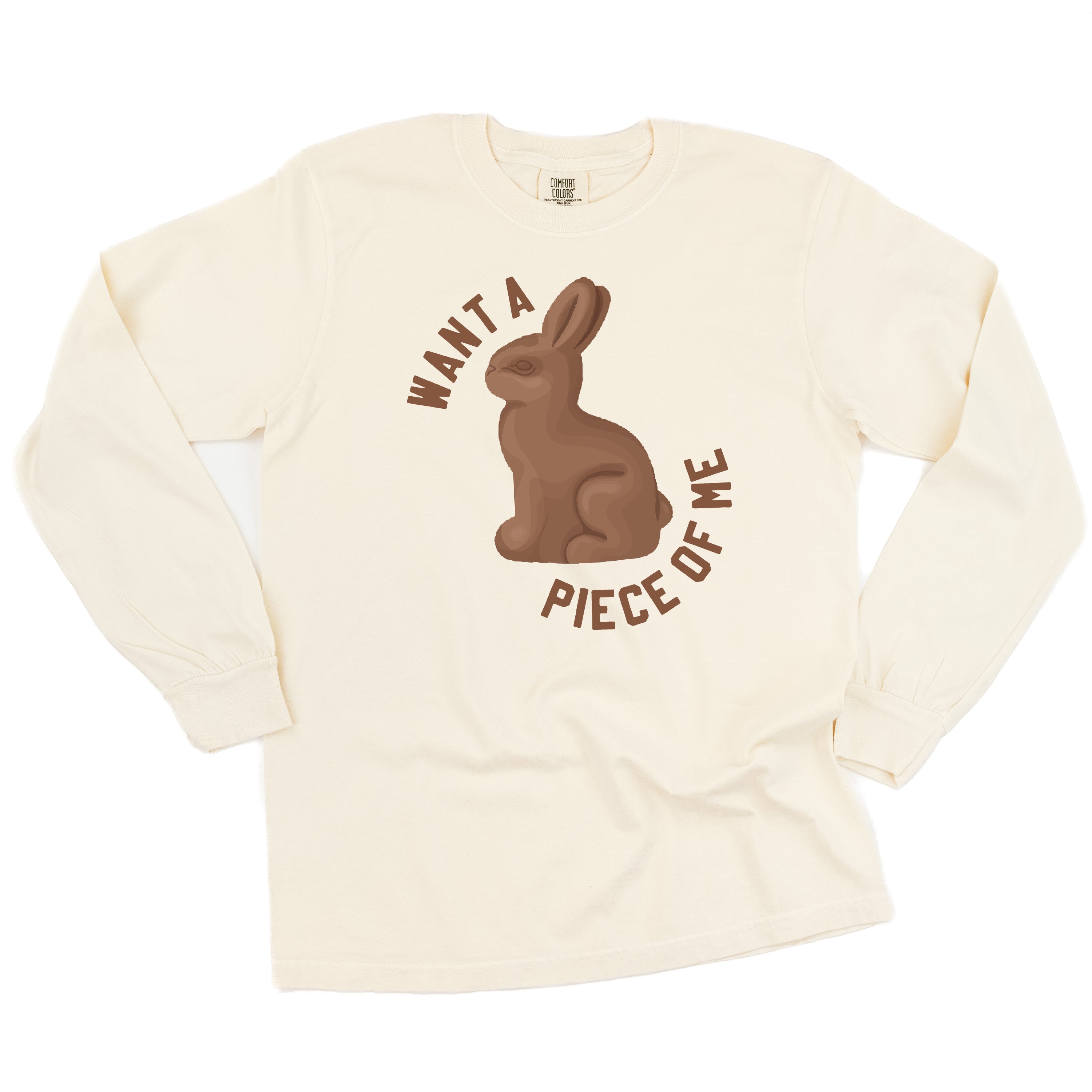 Want A Piece Of Me - LONG SLEEVE Comfort Colors Tee Little Mama Shirt Shop