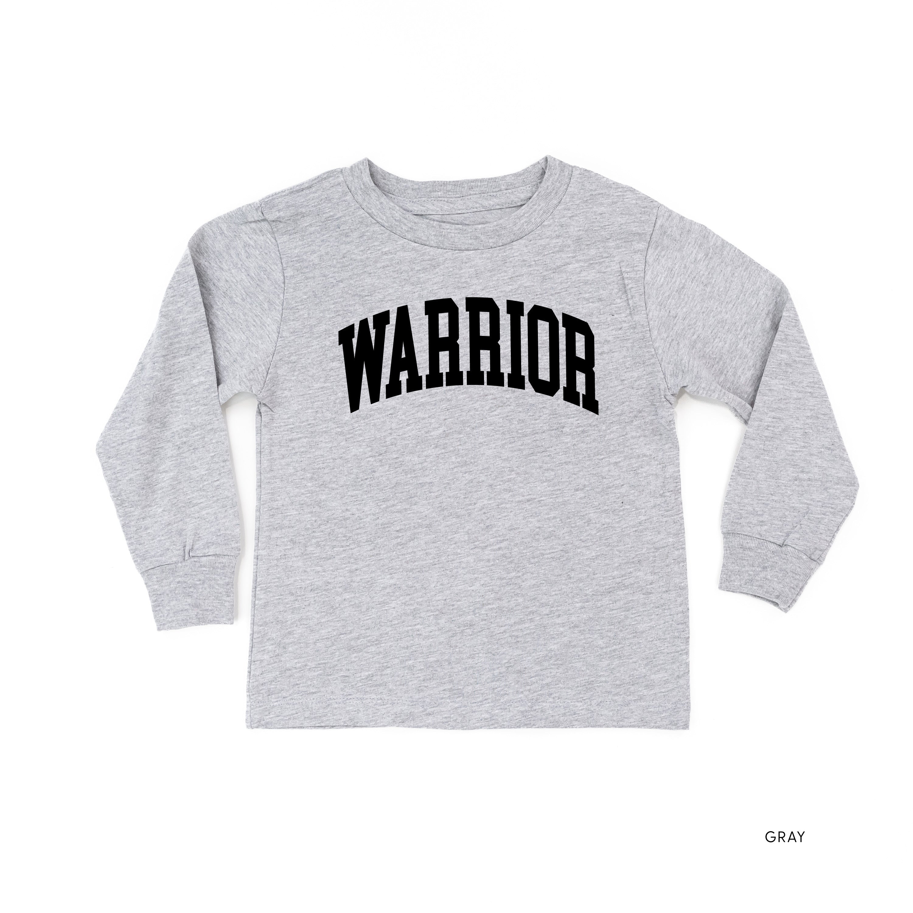 Warrior - Varsity -Child Long Sleeve Tee Little Mama Shirt Shop