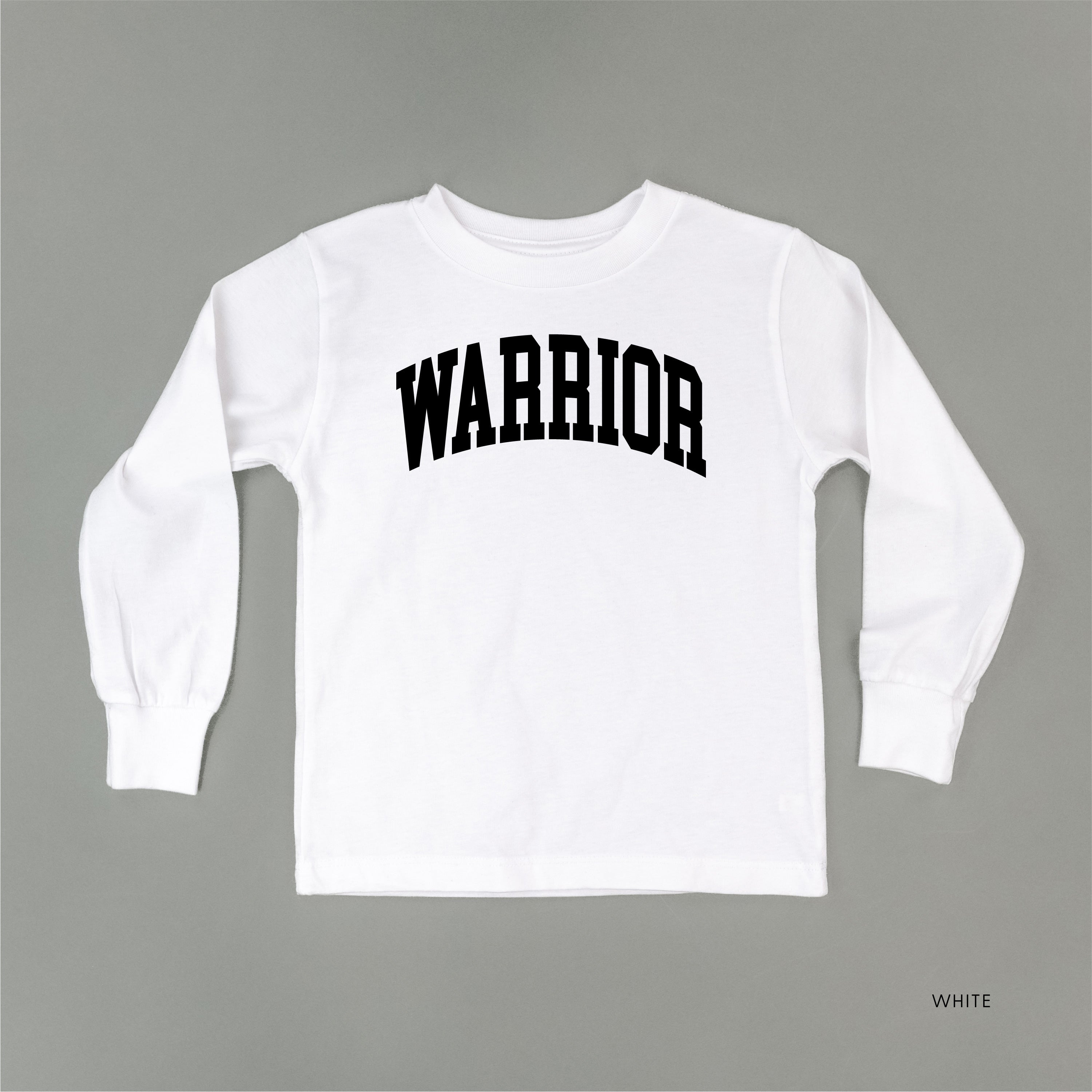 Warrior - Varsity -Child Long Sleeve Tee Little Mama Shirt Shop