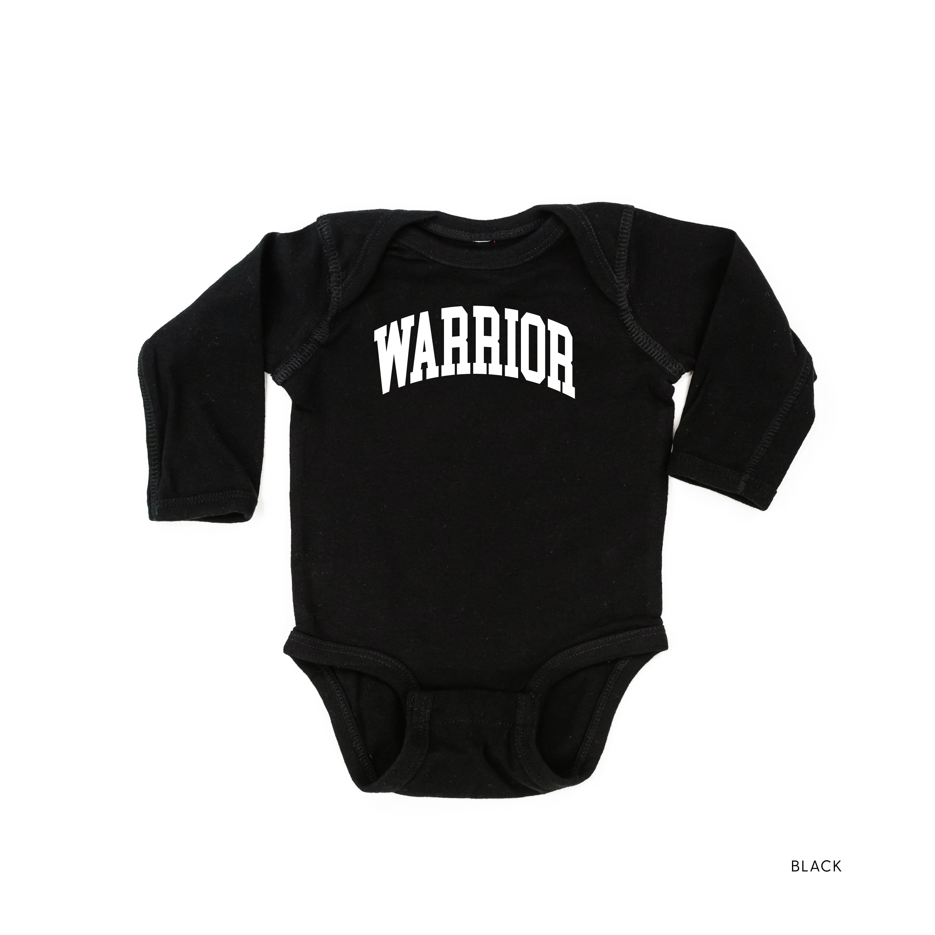 Warrior - Varsity -Child Long Sleeve Tee Little Mama Shirt Shop