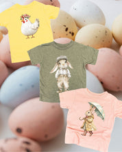 Watercolor Easter Animals - Child Tee Little Mama Shirt Shop