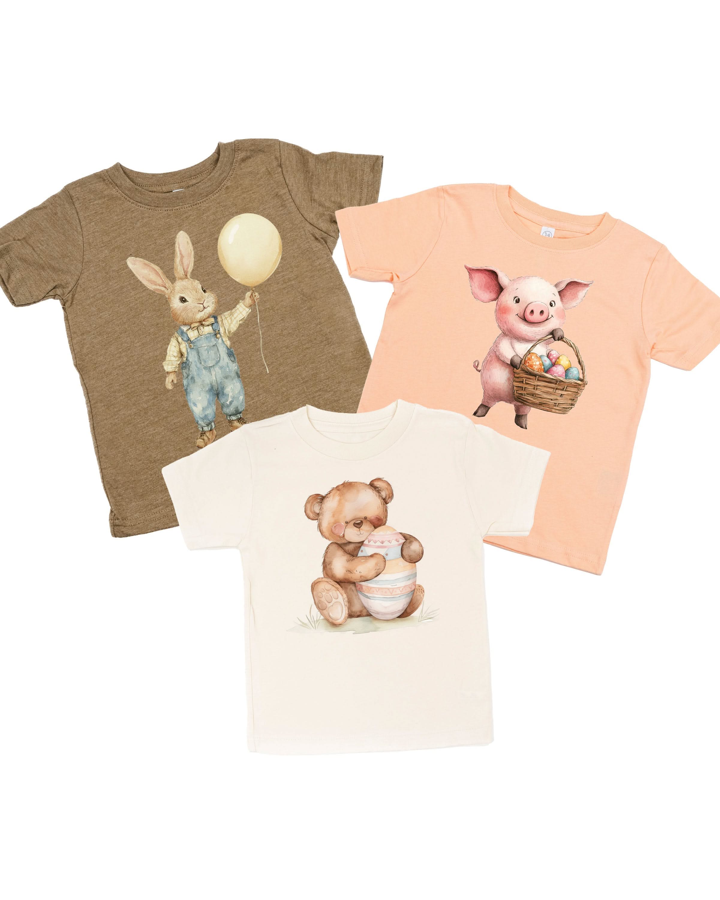Watercolor Easter Animals - Child Tee Little Mama Shirt Shop