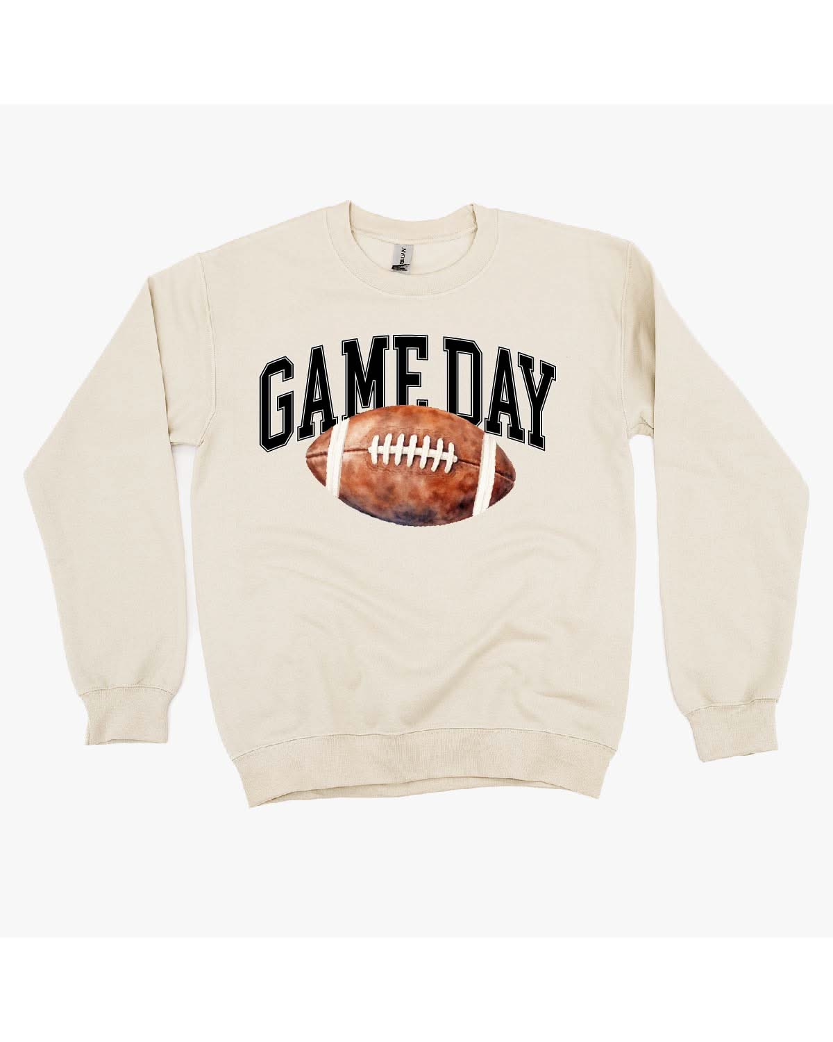 Watercolor Football - Game Day - BASIC Fleece Little Mama Shirt Shop LLC