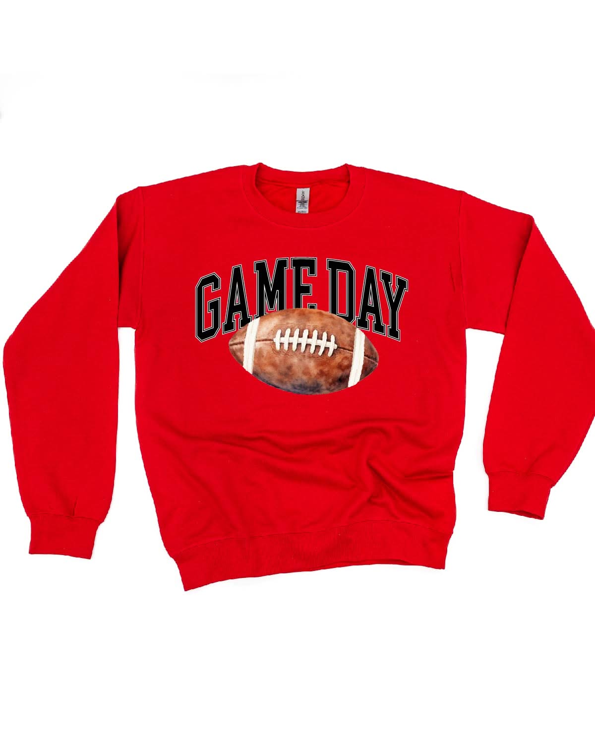 Watercolor Football - Game Day - BASIC Fleece Little Mama Shirt Shop LLC