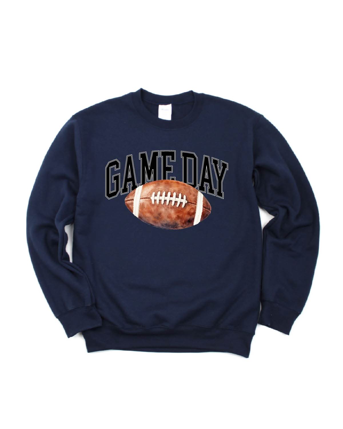 Watercolor Football - Game Day - BASIC Fleece Little Mama Shirt Shop LLC