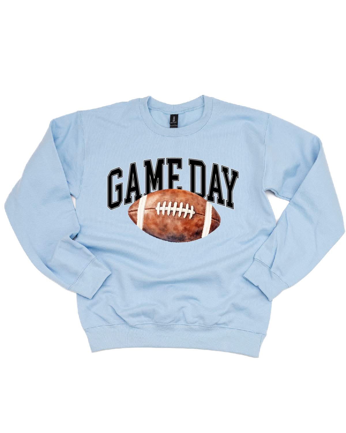 Watercolor Football - Game Day - BASIC Fleece Little Mama Shirt Shop LLC