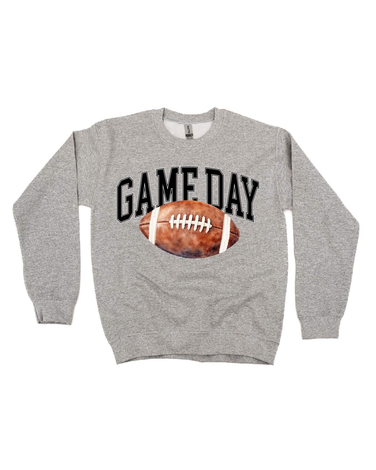 Watercolor Football - Game Day - BASIC Fleece Little Mama Shirt Shop LLC