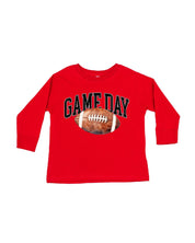 Watercolor Football - Game Day - Child LONG SLEEVE Tee Little Mama Shirt Shop
