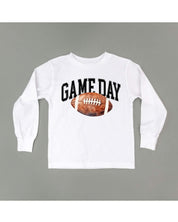 Watercolor Football - Game Day - Child LONG SLEEVE Tee Little Mama Shirt Shop