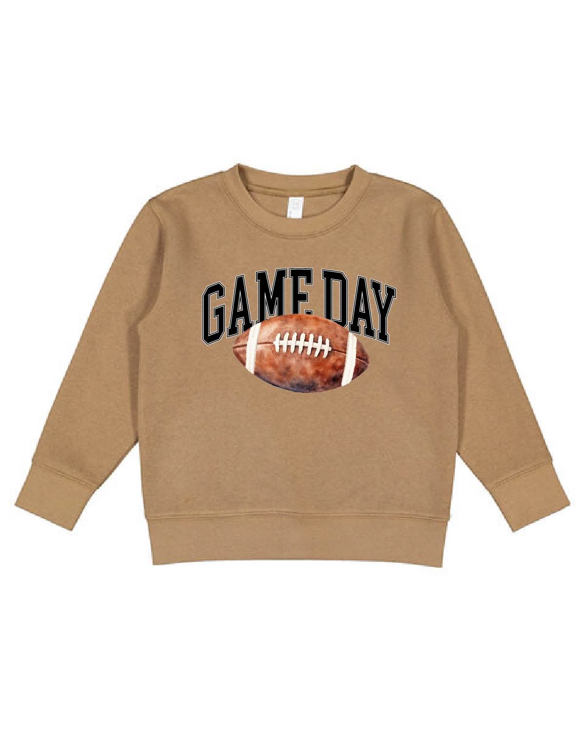 Watercolor Football - Game Day - Child Sweater Little Mama Shirt Shop