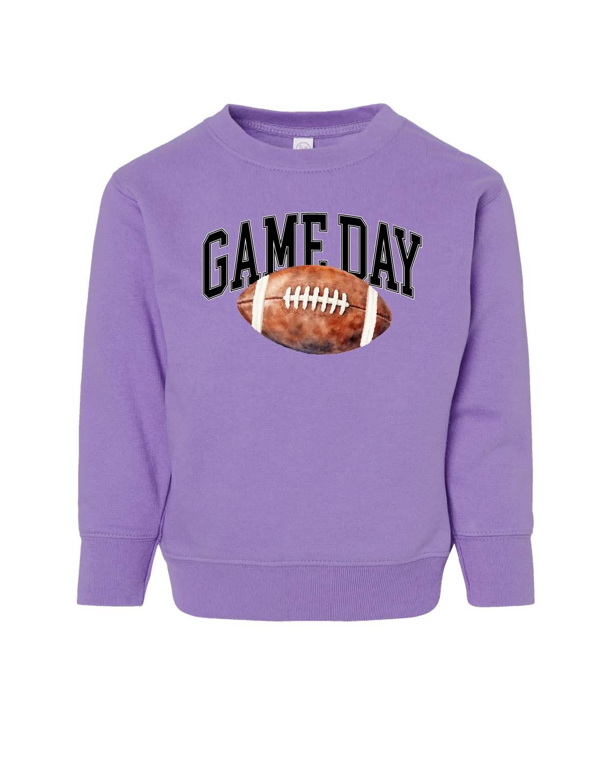 Watercolor Football - Game Day - Child Sweater Little Mama Shirt Shop