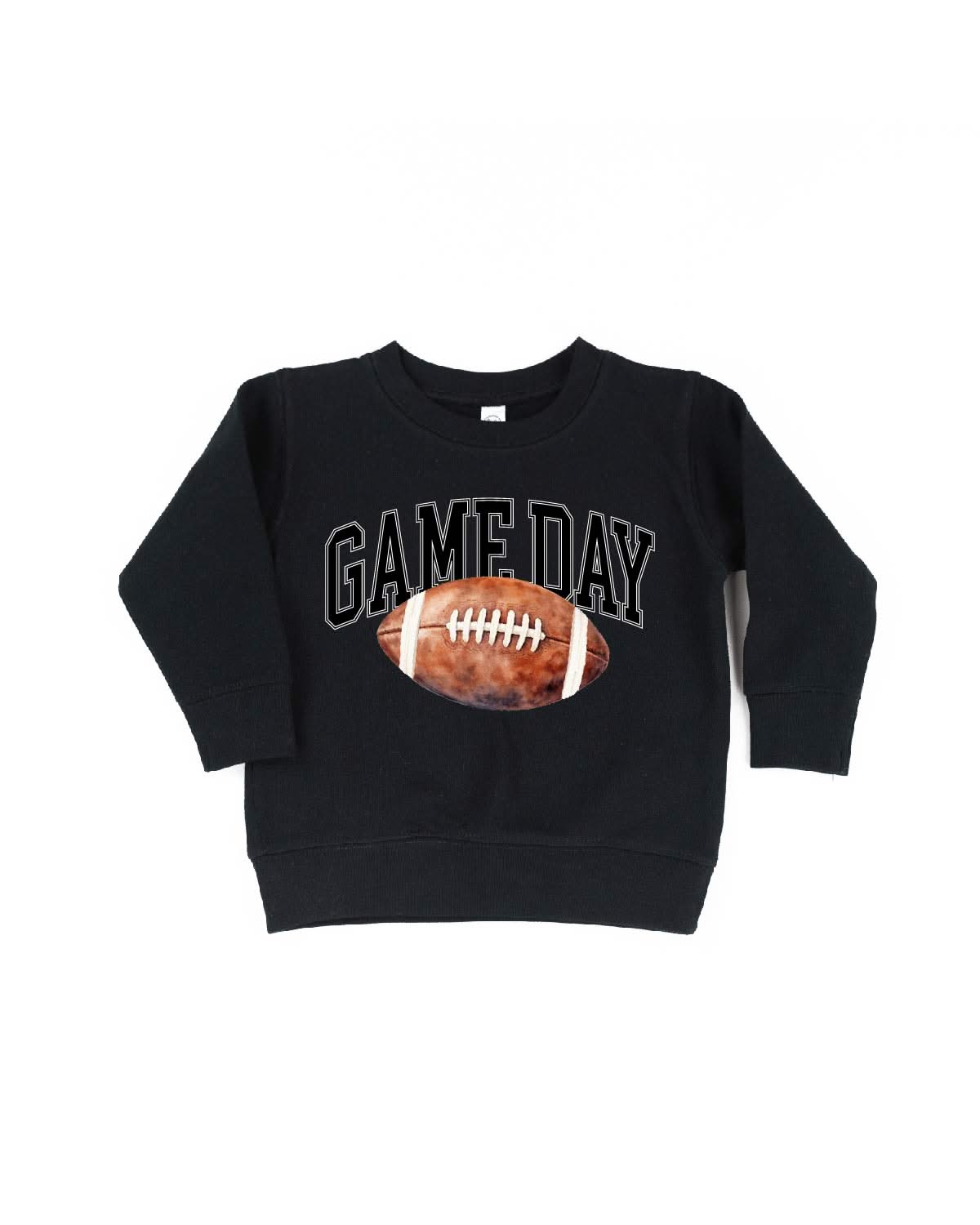Watercolor Football - Game Day - Child Sweater Little Mama Shirt Shop