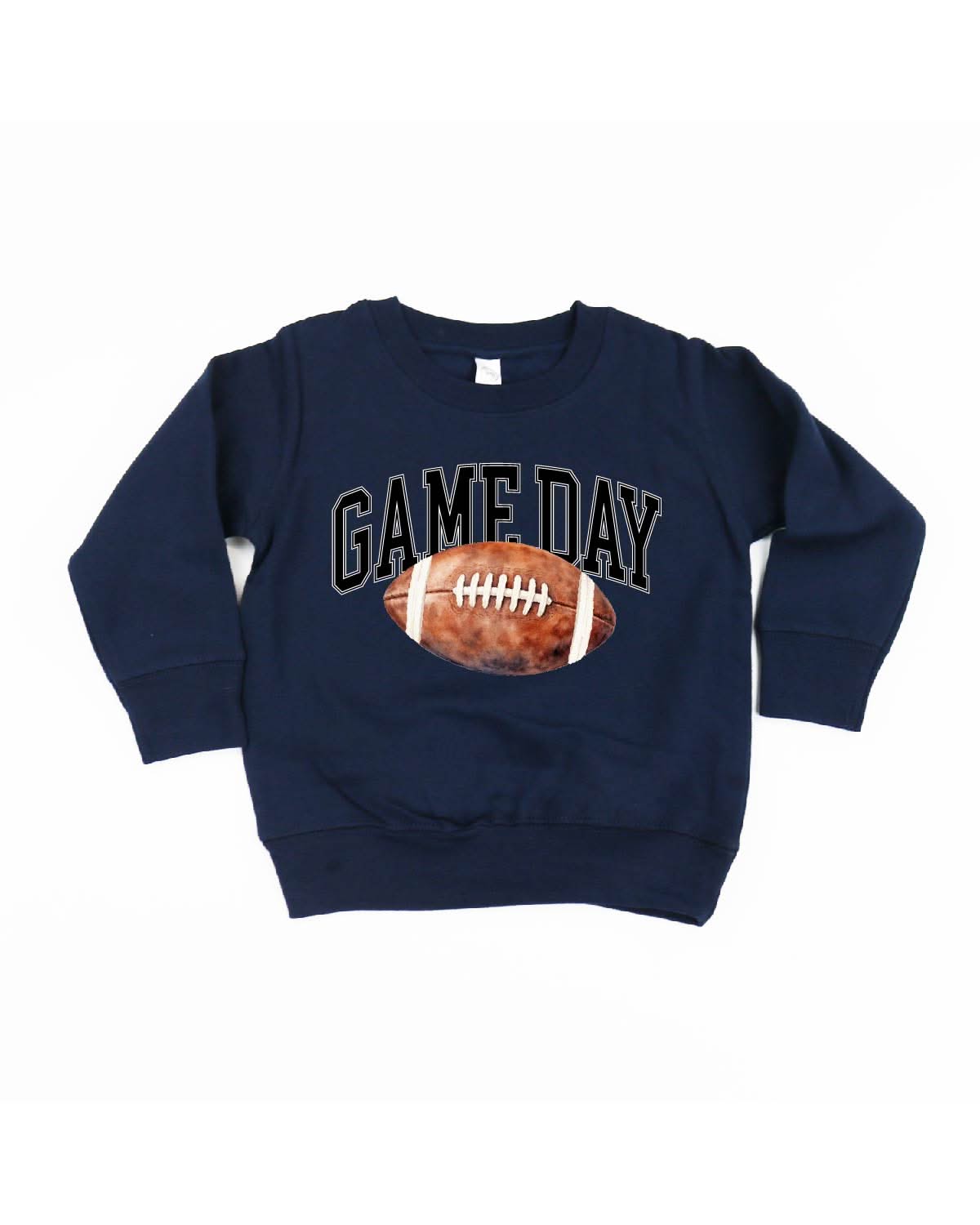 Watercolor Football - Game Day - Child Sweater Little Mama Shirt Shop